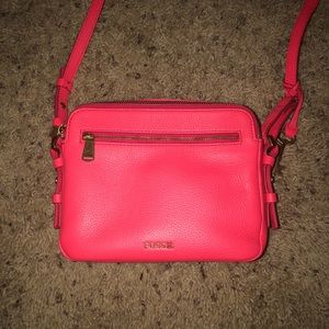 Fossil Crossbody- Neon Pink
